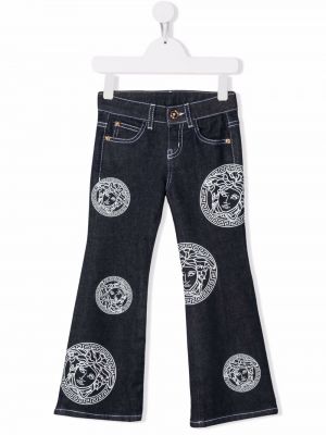 Relaxed fit flare jeans för tjejer Versace Kids blå