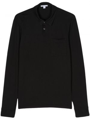Jersey polo majica James Perse črna