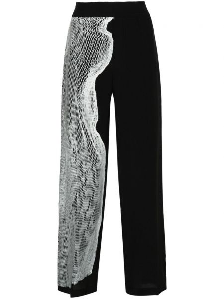 Svilene hlače s printom Victoria Beckham