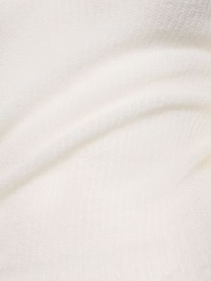 Vestido largo de lana mohair Jacquemus blanco