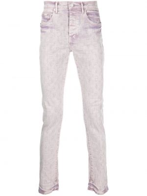 Žakardinis skinny fit džinsai Purple Brand violetinė