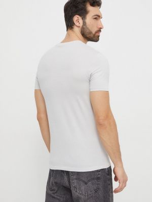 Koszulka bawełniana z nadrukiem Calvin Klein Jeans szara