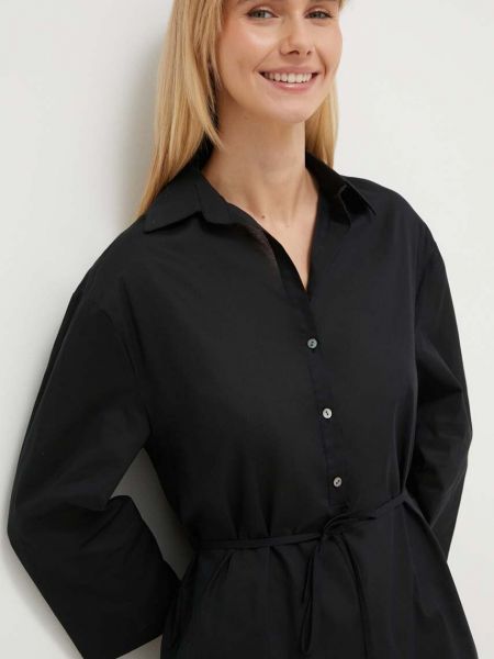 Bavlněné šaty Karl Lagerfeld černé