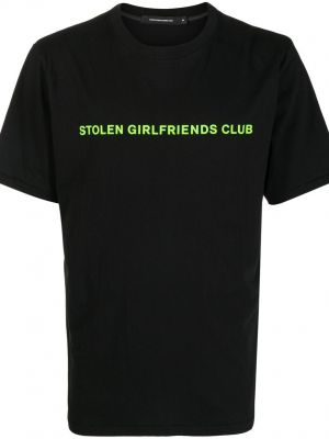 Trykt t-skjorte Stolen Girlfriends Club svart