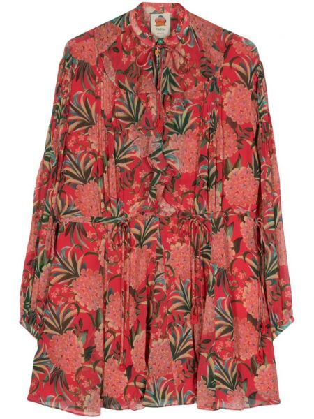 Mini šaty s volány Farm Rio červené