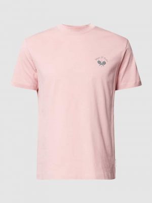 Koszulka z nadrukiem Marc O'polo Denim różowa