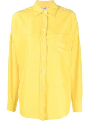 Šilkinė marškiniai Alberto Biani geltona
