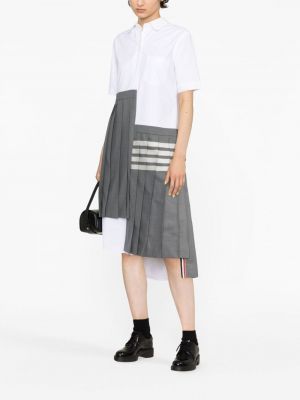 Asymmetrisches hemdkleid mit plisseefalten Thom Browne