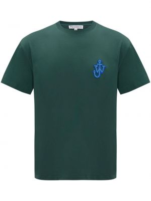 Kokvilnas t-krekls Jw Anderson zaļš