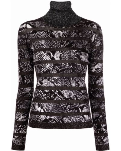 Pullover mit print mit schlangenmuster Liu Jo schwarz