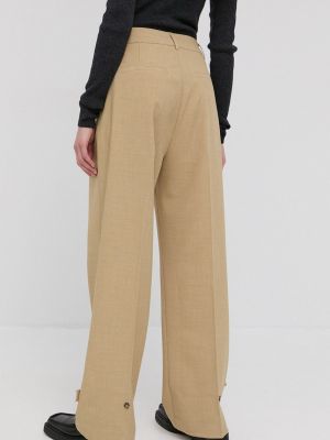 Jednobarevné kalhoty s vysokým pasem Birgitte Herskind