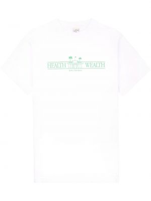 Bavlněné tričko Sporty & Rich bílé