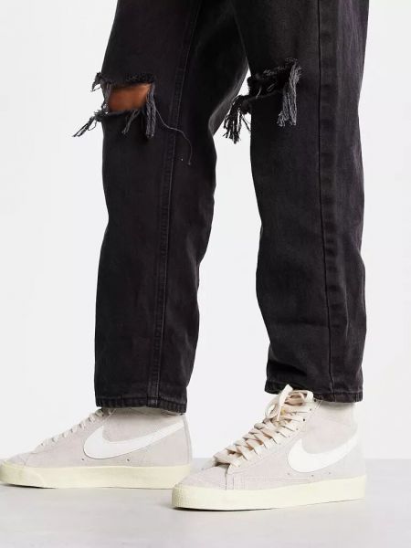 Замшевые кроссовки Nike Blazer белые