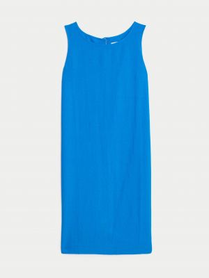 Lněné šaty Marks & Spencer modré