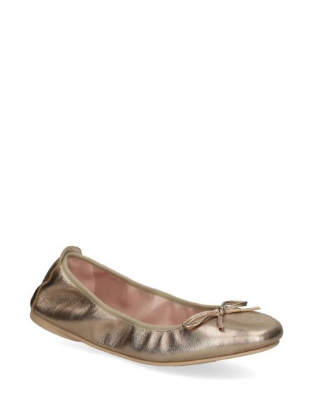 Chaussures de ville en cuir Pretty Ballerinas doré