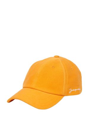Medvilninis kepurė Jacquemus oranžinė