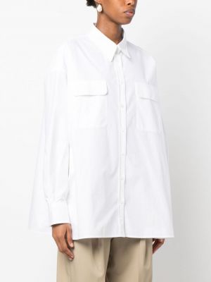 Koszula bawełniana oversize Armarium biała