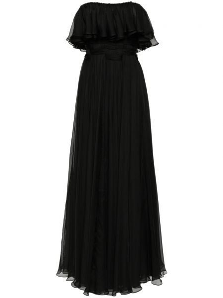 Robe bustier à volants Gemy Maalouf noir