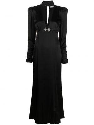 Krystaller v-hals dress Alessandra Rich svart