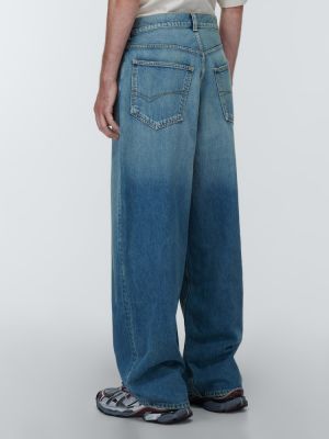 Voľné džínsy s rovným strihom Balenciaga modrá