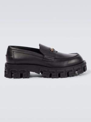 Kožené loafersy Versace