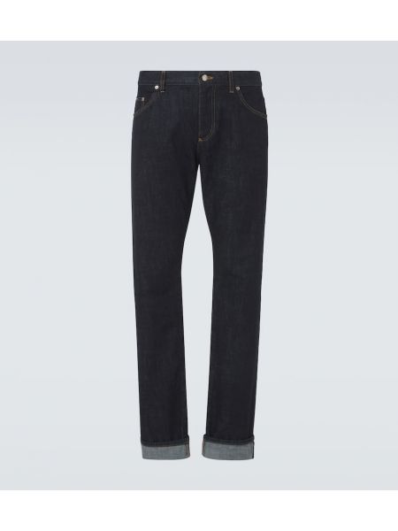 Klasik straight fit jean pantolon Dolce&gabbana mavi