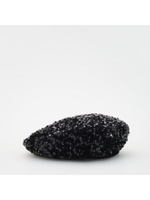 Flitrovaná baretka Reserved čierna