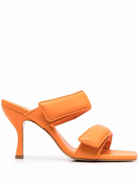 Kožené sandály Giaborghini oranžové