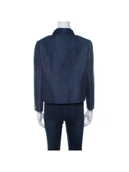 Jedwabna kurtka Valentino Vintage niebieska