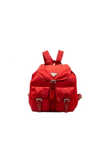 Nylonowy plecak Prada Vintage czerwony