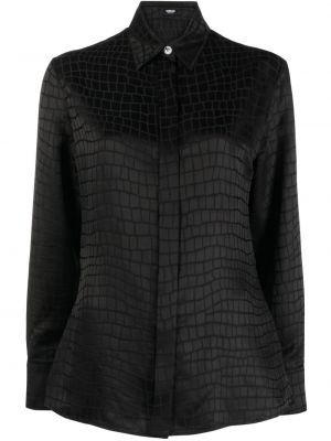 Пухена риза Versace черно