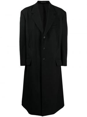 Vlnený kabát Yohji Yamamoto čierna