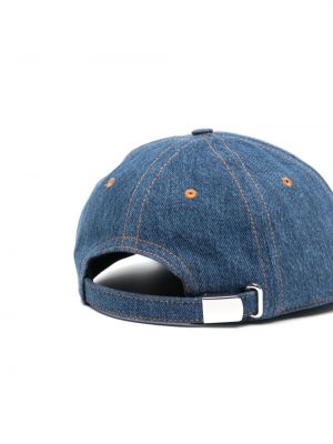 Siuvinėtas kepurė su snapeliu Burberry mėlyna