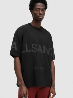 Koszulka bawełniana Allsaints czarna