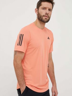 Тениска с дълъг ръкав на райета с принт Adidas Performance оранжево