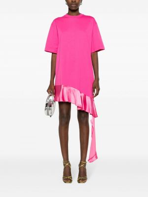 Bavlněné mini šaty Msgm růžové