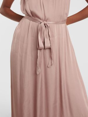 Aksamitna sukienka midi Velvet różowa