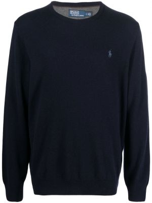 Tröja med broderi Polo Ralph Lauren blå