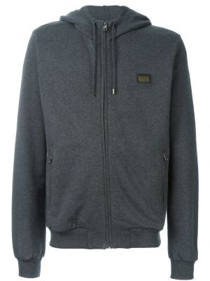 Sudadera con capucha con cremallera Dolce & Gabbana gris