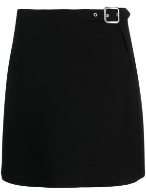 Vlněné mini sukně Jil Sander černé