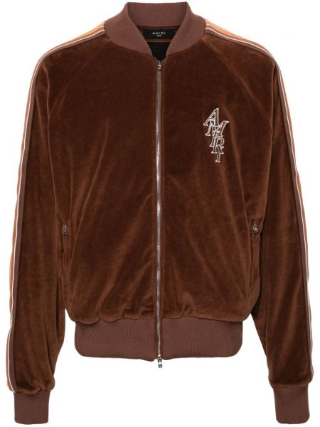 Veste longue en velours Amiri marron