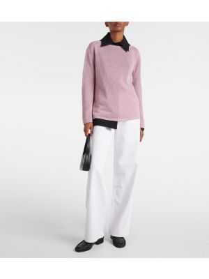 Ľanový sveter 's Max Mara ružová