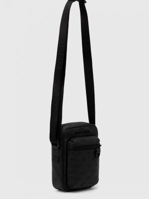 Usnjena torba za okrog pasu Emporio Armani črna