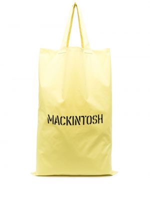 Shopperka z nadrukiem oversize Mackintosh żółta