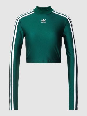 Bluzka w paski Adidas Originals zielona