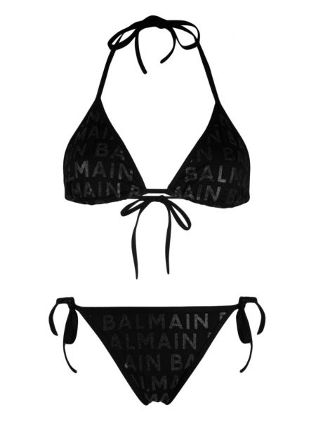Bikini mit print Balmain schwarz