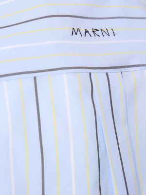 Chemise en coton à rayures oversize Marni