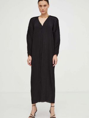 Czarna sukienka midi oversize By Malene Birger
