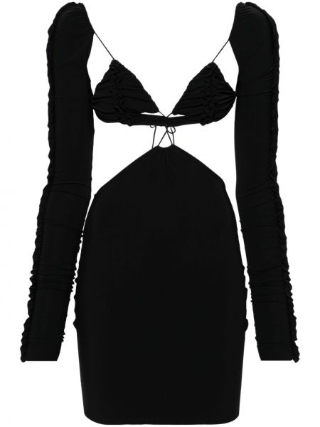 Φόρεμα με βολάν Amazuìn μαύρο
