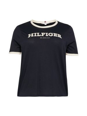 Vlnené tričko Tommy Hilfiger Curve biela